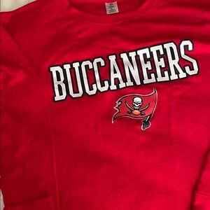 NFL Buccaneers Red Crew Neck Sweater
